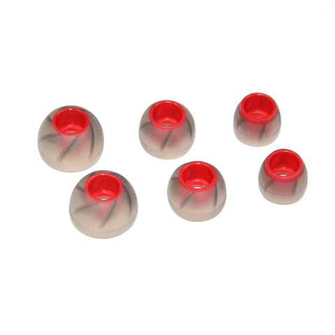 Hot NICEHCK Red KZ 3 Pairs(6pcs) L M S In Ear Tips Earbuds Headphones Spiral Silicone Eartips For More KZ Earphones Universal ► Photo 1/6