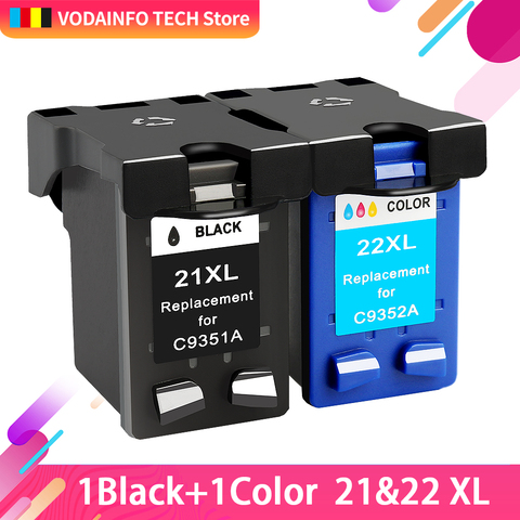 Royek 2pcs ink cartridge C9351A C9352A21XL 22XL replacement for hp21 HP Deskjet 1530 1320 1455 3915 F2100 2300 2180 4100 ► Photo 1/5