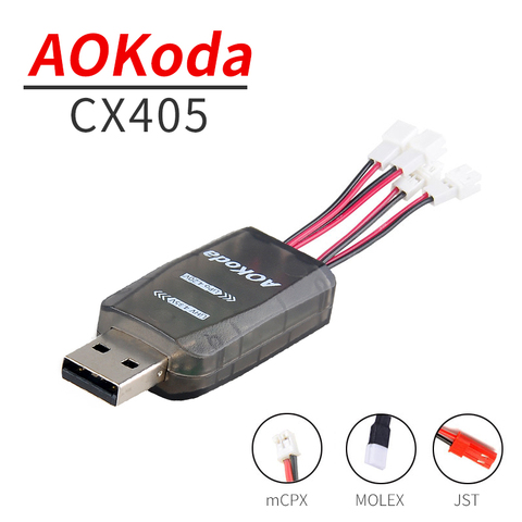 AOKoda CX405 4CH Micro USB Battery Charger MCPX  MOLEX JST  For 1S 3.7V Lipo LiHV 3.8V Battery High Quality For RC Helicopter ► Photo 1/6