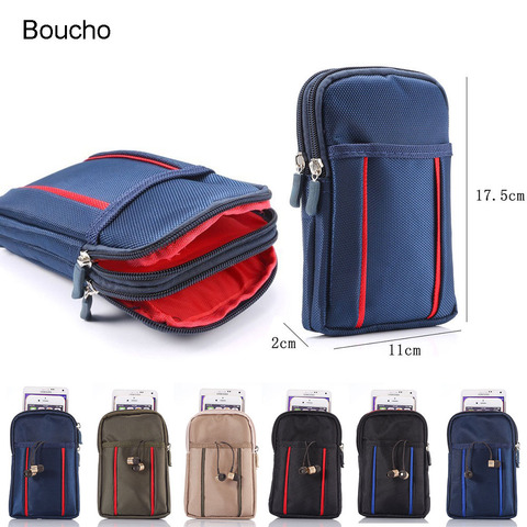 Boucho Universal Outdoor Sports Hiking Running Waist Belt Bag Wallet Pouch Purse Phone Case with Zipper for iPhone For Samsung ► Photo 1/6