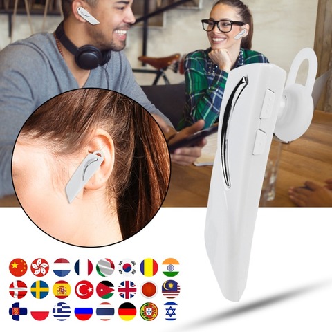 Bluetooth 5.0 Wireless Translation Earphone Portable Real-time Simultaneous Translator with A2DP HFP Earphones for 28 Languages ► Photo 1/6