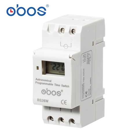 Astronomical Programmable time switch BS26W AC220V Programmable Digital Timer switch 16A Voltage selectable AC110V DC12V DC24V ► Photo 1/5