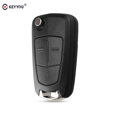 KEYYOU 2 Buttons Flip Remote Folding Car Key Cover Fob Case Shell Styling Case For Vauxhall Opel Corsa Astra Vectra Signum ► Photo 1/5