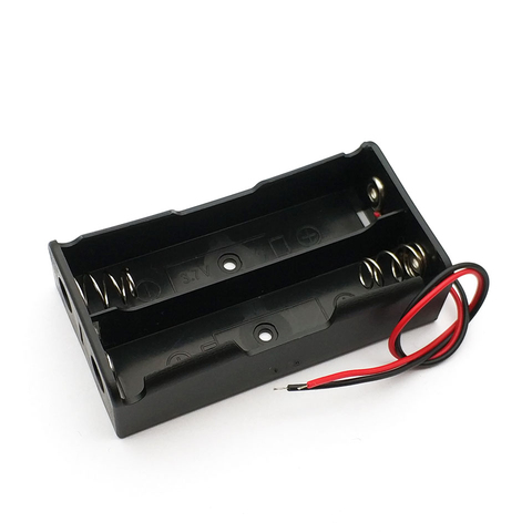 New Black Plastic Storage Box Case Holder For Battery 18650 With 6