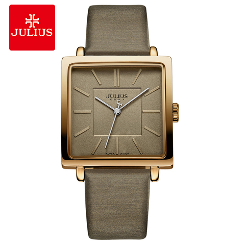 Julius Brand Quartz Watches Women Clock Gold Square Leather Bracelet Casual Fashion Whatch Ladies Cheap Promotion Relojes JA-354 ► Photo 1/6