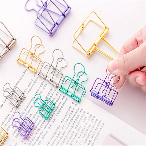 Luxury high quality 93 Multicolor Metal Binder Clip Clamp Paper Bookmark Clips Student School Office Supplies ► Photo 1/6