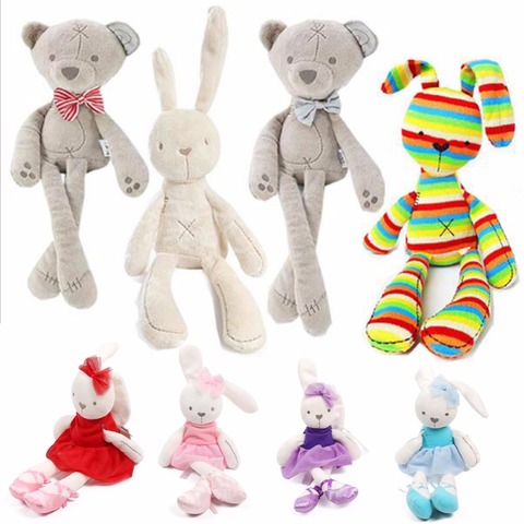 Baby Soft Brinquedos Plush Rabbit Bunny & Bear Sleeping Mate Stuffed & Plush Animals Toys for Infant ► Photo 1/6