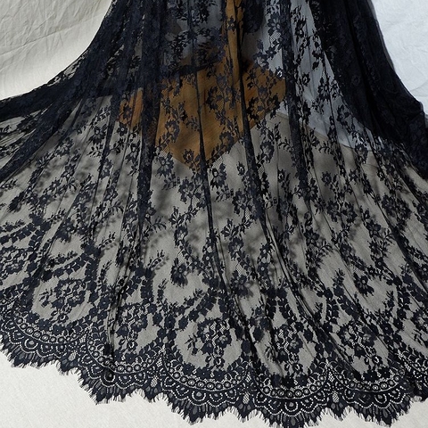 3Meter French high-end designer clothing eyelash lace silk yarn lace DIY wedding veil dress home accessories ► Photo 1/5