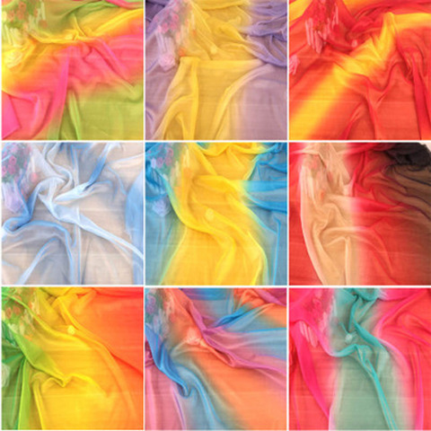 30D chiffon fabric thin summer weave flowing ombre soft silky fabric light breathable DIY dress cosplay Tencel Chiffon fabric ► Photo 1/6