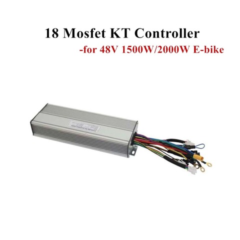 18 Mosfet KT Controller Fit for 48V 1500/2000W Electric Bike Brushless Gearless Hub Motor Dual Mode/Sine Wave Ebike Programmer ► Photo 1/4