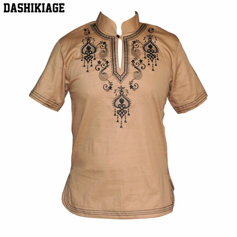 Dashikiage Embroidered African Men's Hippie Vintage Top Haute Tribal Blouse Dashiki Nigerian Native Ankara T-shirt ► Photo 1/6