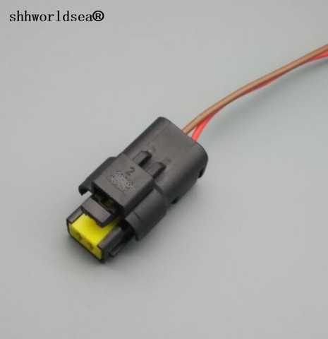shhworldsea 1pcs 2 Pin/Way Waterproof Automotive Female Connector Water Temperature Sensor Plug With Wire Pigtail 211PC022S0049 ► Photo 1/2