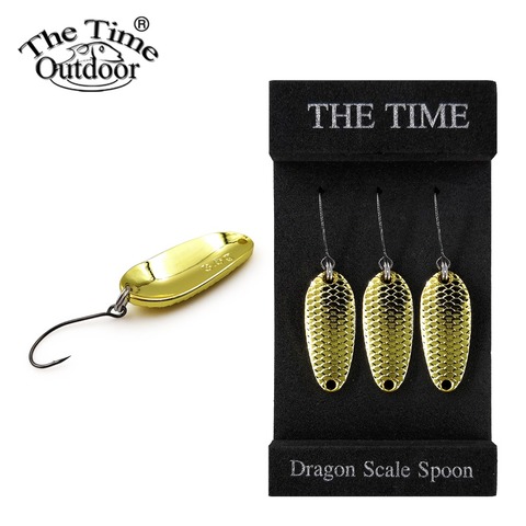 THETIME 2022 newer lures 3 pieces/box metal trout lures with snap hooks 3.5g 28mm small fishing spoon bait lure ► Photo 1/6