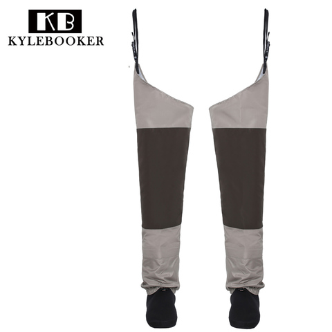Fly Fishing Waders Hip Wader Breathable Thigh waders Waterproof trousers Leg pants with Stocking foot ► Photo 1/6