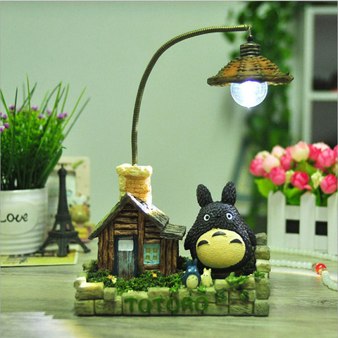 Cartoon Totoro Resin Night Light Fixtures Children's Room Bedroom Bedside Night Lamp Lamps LED Lights Decoration Study Luminary ► Photo 1/1