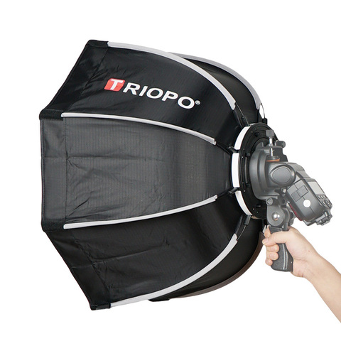 TRIOPO 55cm Octagon Umbrella Softbox with handle For Godox On-Camare Flash speedlite photography studio accessories soft Box ► Photo 1/6