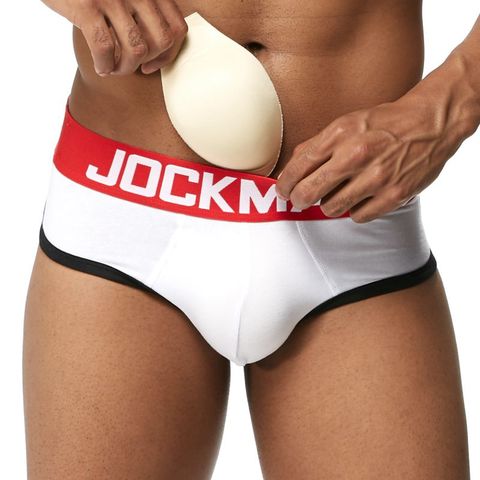 JOCKMAIL Brand Sexy men underwear Padded mens underwear briefs Front removable pad push up cup bulge enhancing gay underwear ► Photo 1/6