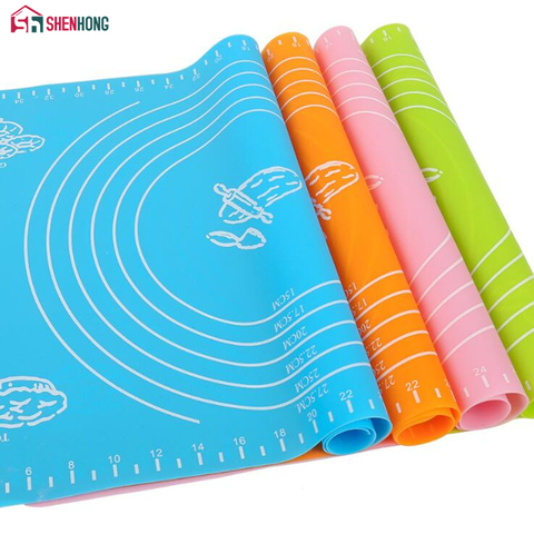 SHENHONG Silicone Baking Mat Thickening Flour Rolling Scale Mat Kneading Dough Pad Baking Pastry Rolling Mat Bakeware Liners ► Photo 1/6
