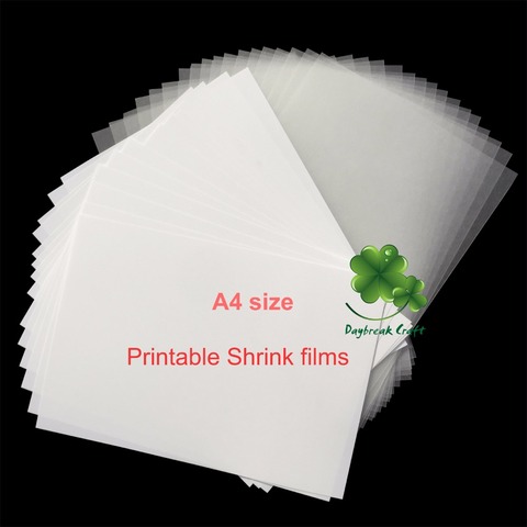 (pack of 12) Printer Inkjet Shrinks film Plastic Sheet china direct factory wholesale plastic shrink films printable ► Photo 1/2