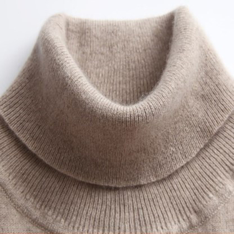 GABERLY Soft Cashmere Elastic Sweaters and Pullovers for Women Autumn Winter Turtleneck Female Wool Knitted Brand Sweater ► Photo 1/6