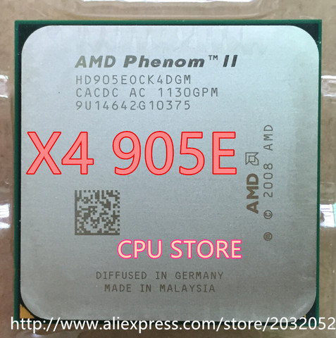   AMD Athlon II X4 905E  x4 905E CPU Processor 2.5GHz 6MB L3 Cache AM3 PGA938  x4 905E can work  ► Photo 1/1