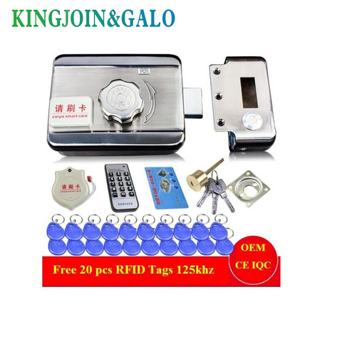 single/double access Door & gate Access Control system Electronic integrated RFID motorized lock with RFID reader 20pcs ID tags ► Photo 1/1