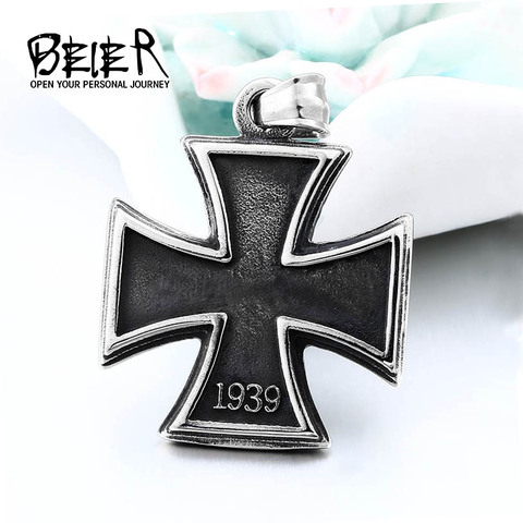 BEIER 2022 Hot sell 316L Stainless Steel old style cross Pendant Necklace Unqiue Chain for man gift BP8-250 ► Photo 1/6