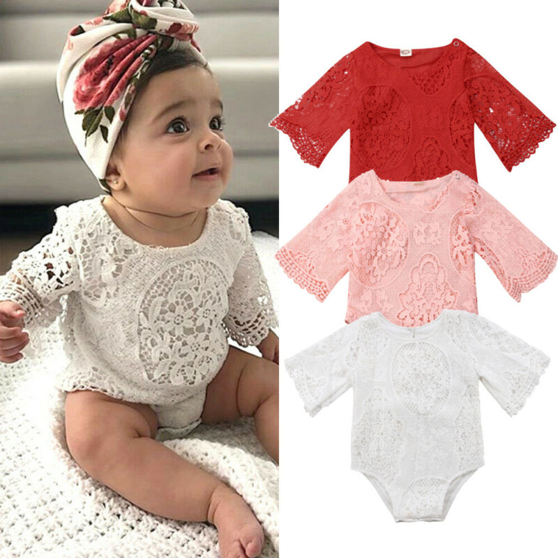 Toddler Infant Baby Girl Romper Bodysuit Jumpsuit Lace Sunsuit Outfits Clothes 