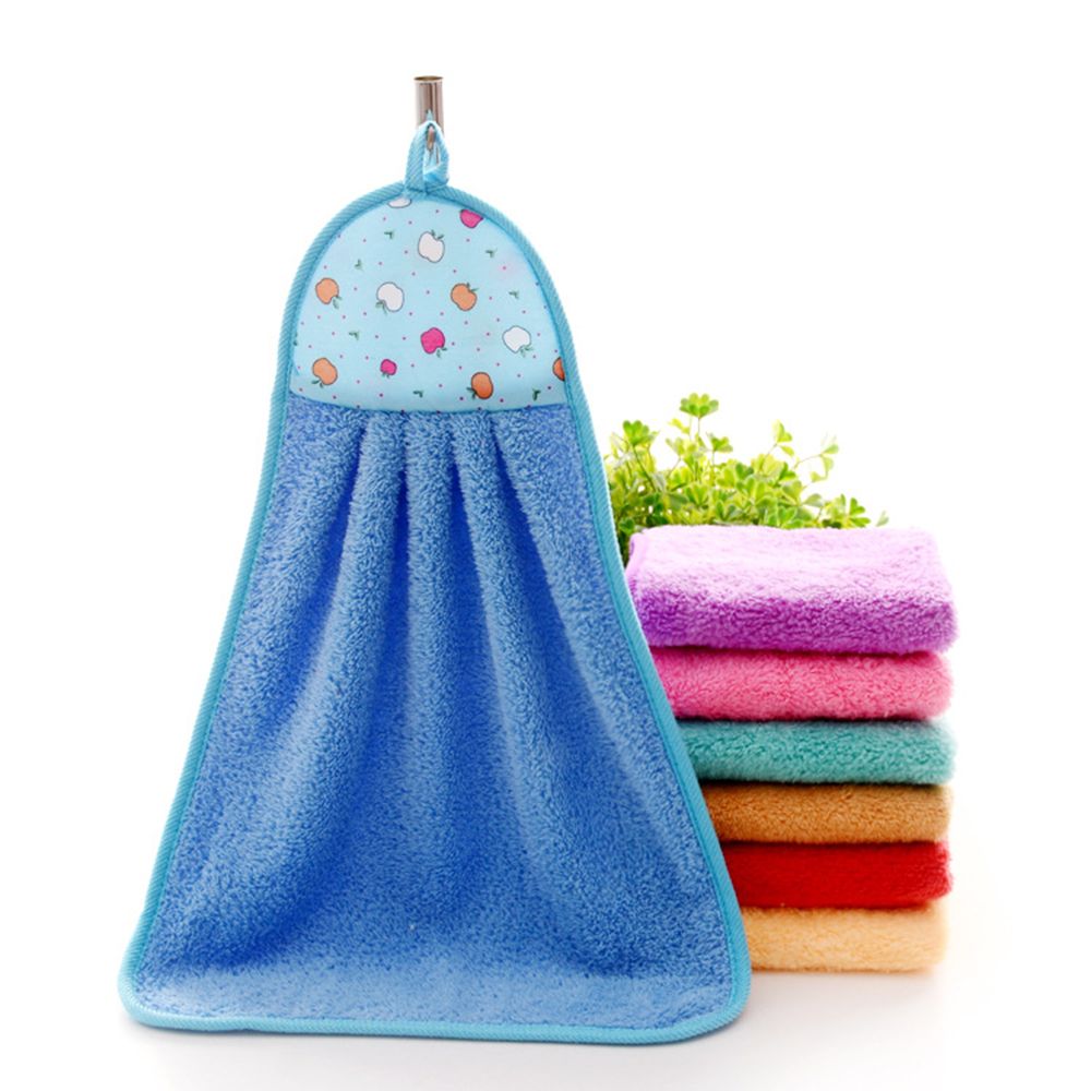 Bathroom Use Kitchen Cleaning Rag Hand Towel Hanging  Towel Microfiber Towels 