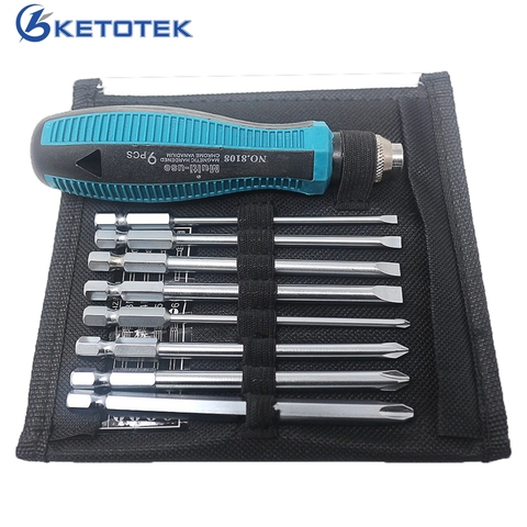 Screwdriver Set Phillips/Slotted Bits Multitool Repair Tool Set Screwdrivers With Magnetic Screw Driver Hand Tools ► Photo 1/6