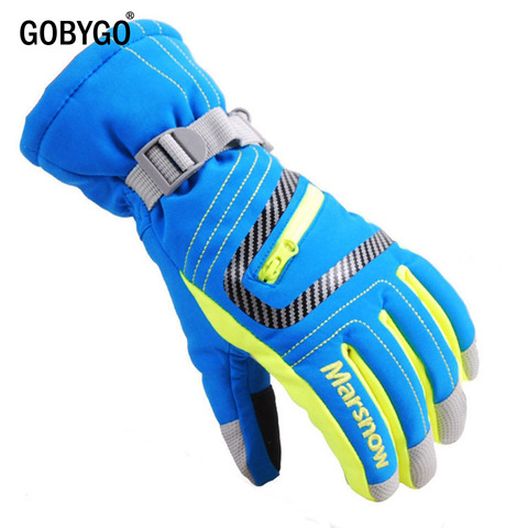 GOBYGO Men Women Children Ski Gloves Waterproof Warm Cycling Hockey Gloves Winter Sports Skiing Snowboard Gloves ► Photo 1/6