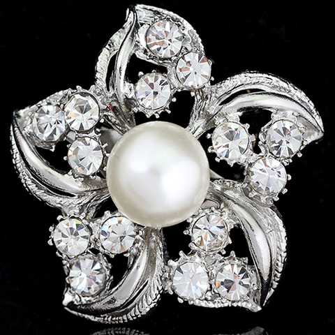 luxury wedding party Bride brooches jewelry Big pearl brooches for Women  crystal rhinestone Flower brooch pin - Price history & Review, AliExpress  Seller - 2013 Styles World Store