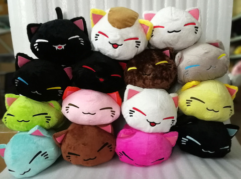 28CM Cartoon Nemuneko Figures Vampire Style Sleeping Cat Soft Plush Doll Toys Kawaii Maneki Neko Pillow Plush Toys  29 styles ► Photo 1/6