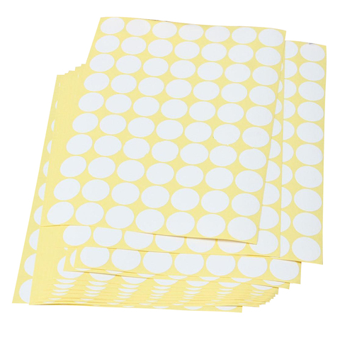 BLEL Hot 19mm Circles Round Code Stickers Self Adhesive Sticky Labels White ► Photo 1/5