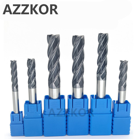 Milling Cutter Alloy Coating Tungsten Steel Tool 100L/150L Hrc50 Lengthening Face Mill Endmills Top CNC AZZKOR Milling Cutter ► Photo 1/4