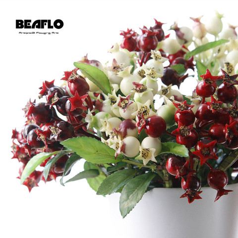 1 Branch Artificial berry simulation fruit 4 color small fake plant wedding Decoration for home hotel party table accessories ► Photo 1/6