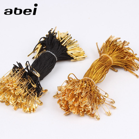 100pcs 8cm Length Gold Lines Loop Locks High Quality Clothing Tags Labels Hanger pin Garments Fasteners Accessories Wholesale ► Photo 1/6