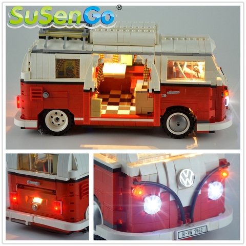 SuSenGo LED Light Kit For Creator 10220 T1 Camper Van Lighting Set Compatible With 21001 10569 (NOT INCLUDE THE CAR MODEL ) ► Photo 1/6