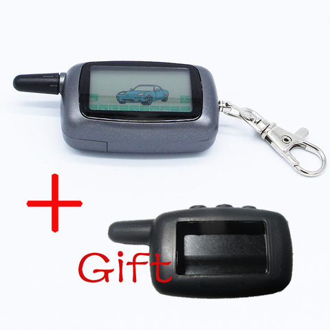 Russia Version Case Keychain For Starline A9 LCD Remote 2 Way Two Way Car Alarm System + silicone case ► Photo 1/5