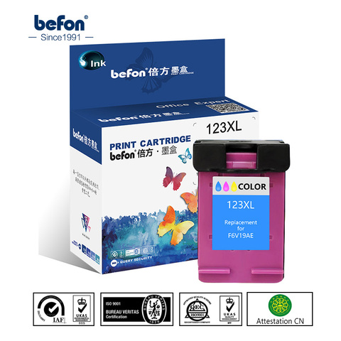 befon Compatible 123XL Cartridge Replacement for HP 123 Color Ink Cartridge for Deskjet 1110 2130 2132 2133 2134 3630 3632 3637 ► Photo 1/5