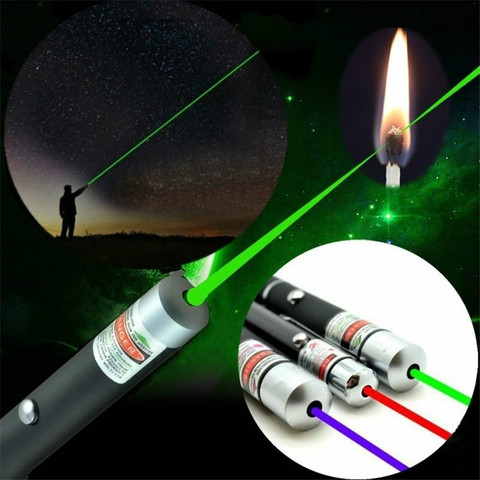 Blue Red Green Powerful Laser Pen Beam Light 5mW Laser Presenter Light Hunting Laser Sight Device Teaching Outdoor Survival Tool ► Photo 1/6