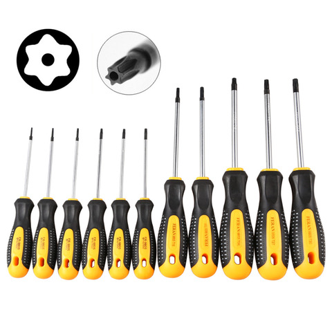 Cr-V Torx Screwdriver Set with Hole Magnetic T5-T30 Screw Driver Set Kit for Telephone Repair Hand Tool Set ► Photo 1/6