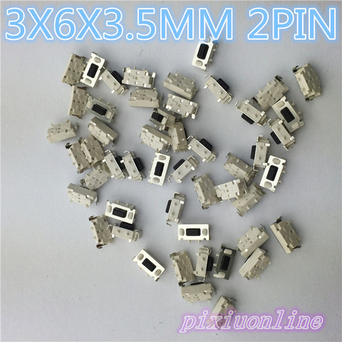 G71Y High Quality 50pcs/lot SMT 3X6X3.5MM 2PIN Tactile Tact Push Button Micro Switch G71 Momentary  Hot Sale 2017 ► Photo 1/6