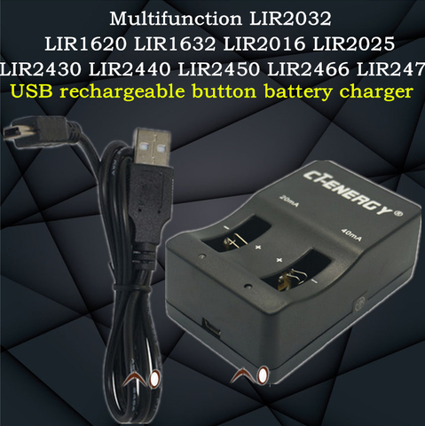 Intelligent multi-coin lithium battery universal charger LIR2016, LIR2025, LIR2032, LIR2450, LIR2477 4.2V DC40MA ► Photo 1/6