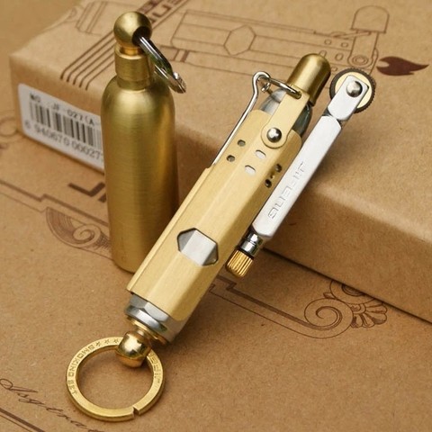 Genuine JIFENG old gasoline & kerosene & oil lighter. Can be put into the cigarette case ► Photo 1/6