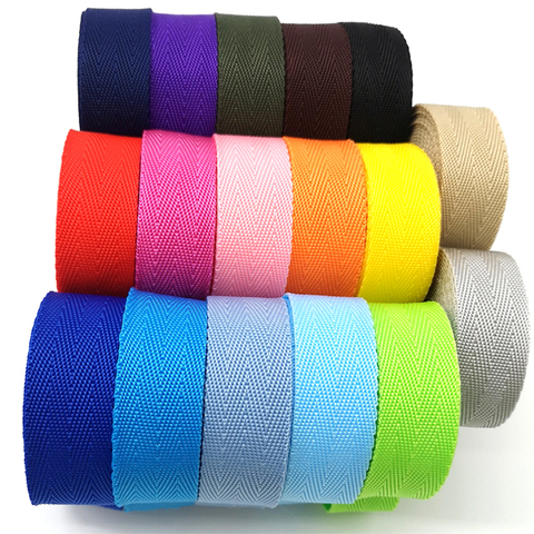 5 yards 25mm Canvas Webbing Bag Belt Ribbon Nylon Webbing Knapsack Strapping Sewing Bag Belt Accessories ► Photo 1/6