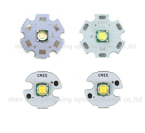 1PCS CREE XML XM-L T6 LED U2 10W Cold White Warm White Blue UV High Power LED Emitter Diode with 16mm 20mm  PCB for DIY ► Photo 1/2
