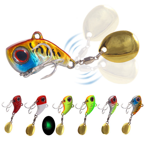 High Metal Mini VIB With Spoon Fishing Lure 9/13/16/22g 2.5/3/3.2/3.5cm Fishing Tackle Pin Crankbait Vibration Spinner Bait ► Photo 1/6