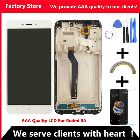 AAA Quality IPS LCD+Frame For Xiaomi Redmi 5A LCD Display Screen Replacement For Redmi 5A Screen Digiziter Assembly ► Photo 1/6