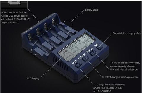 Original SKYRC NC1500 AA/AAA Battery Smart Intelligent 4 Slots LCD Display Fast charging charger NiMH Batteries Discharge ► Photo 1/4